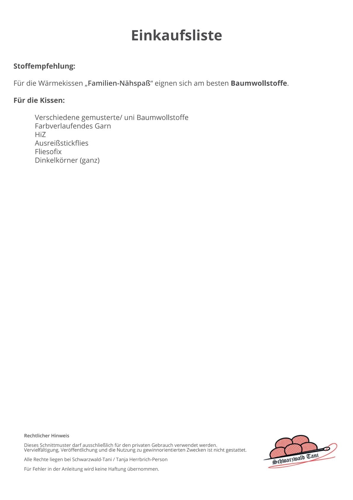 Freebie Herzerwärmender Familiennähspaß (Kirschkernsäckchen)