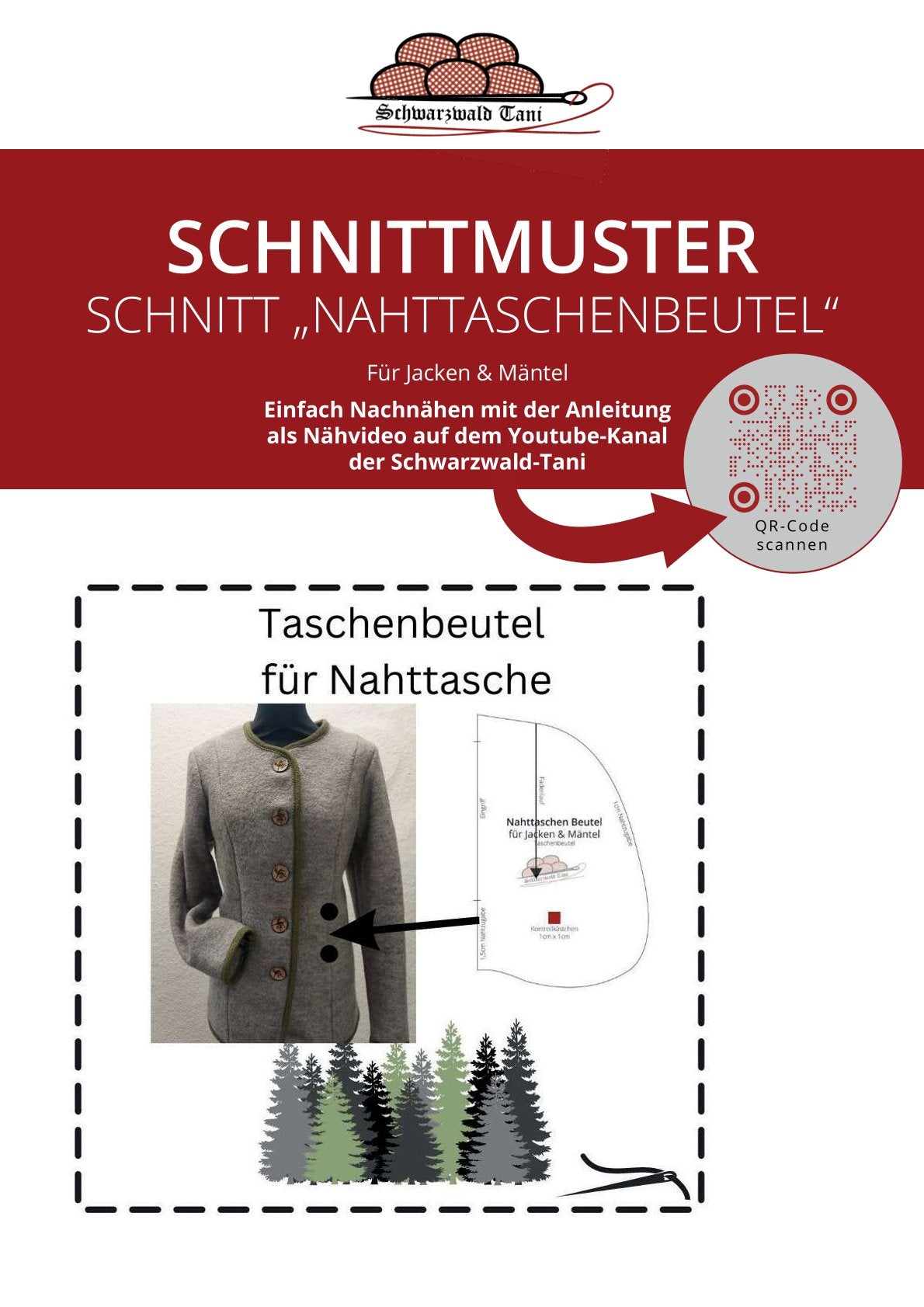 Freebie Nahttasche für Mäntel und Jacken