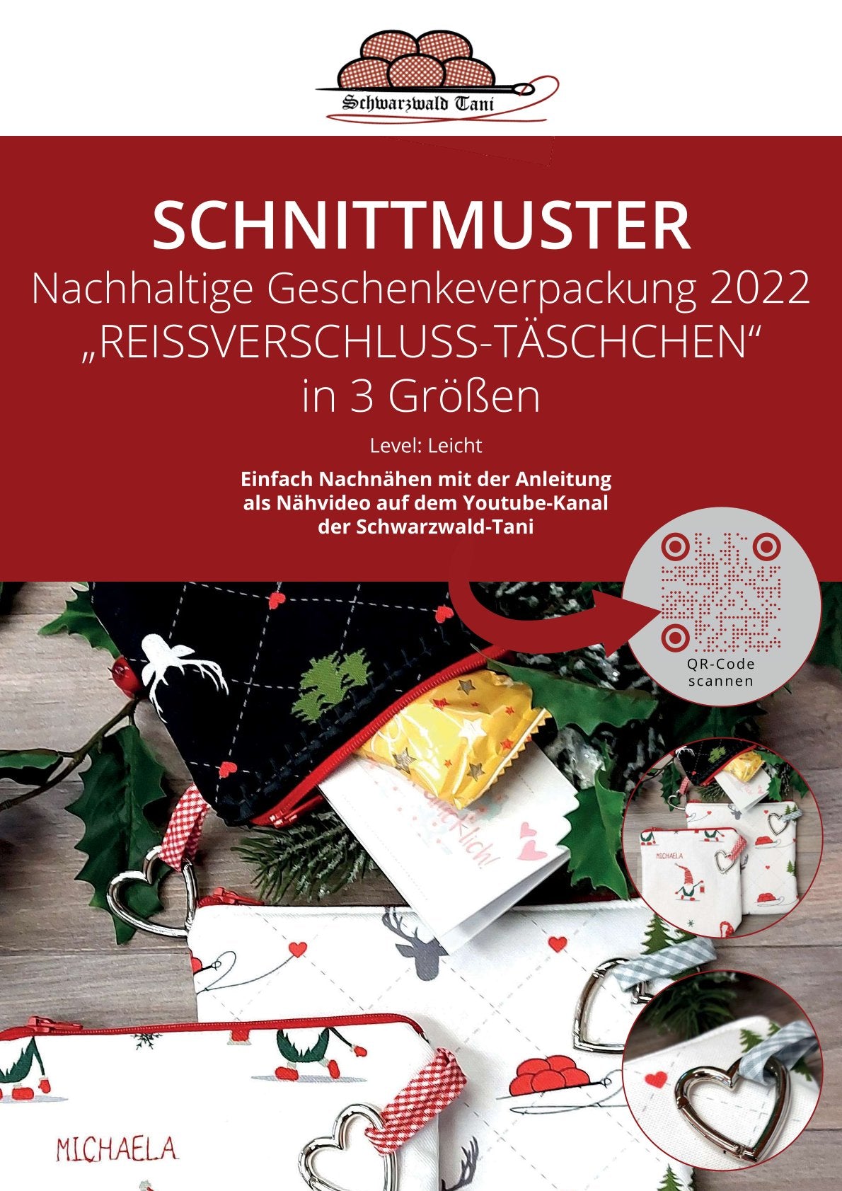 Freebie Nachhaltige Geschenkverpackung Reißverschlusstäschchen