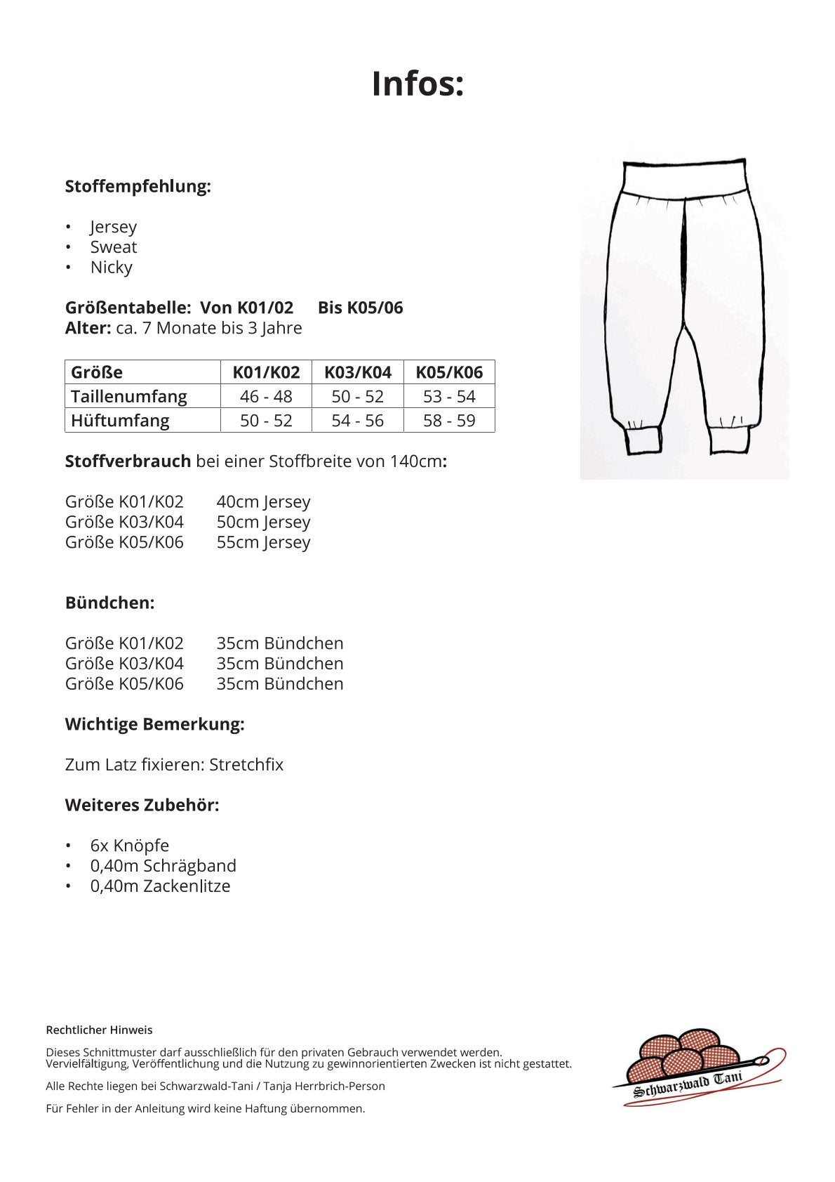 E-Book Kinderhose PAULCHEN