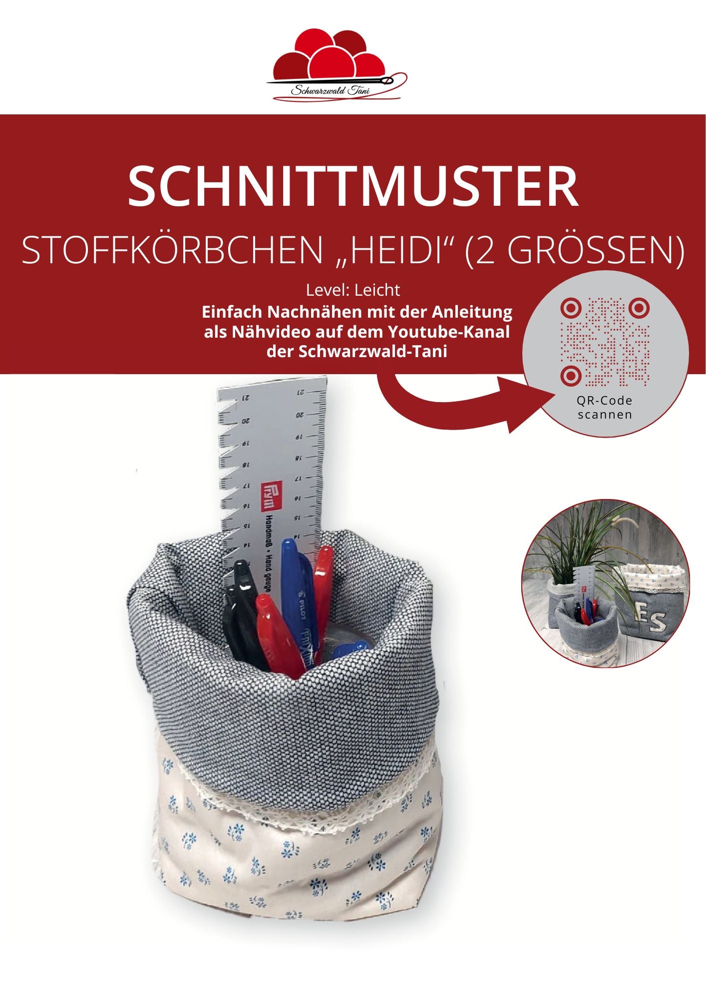 Freebie Stoffkörbchen Heidi