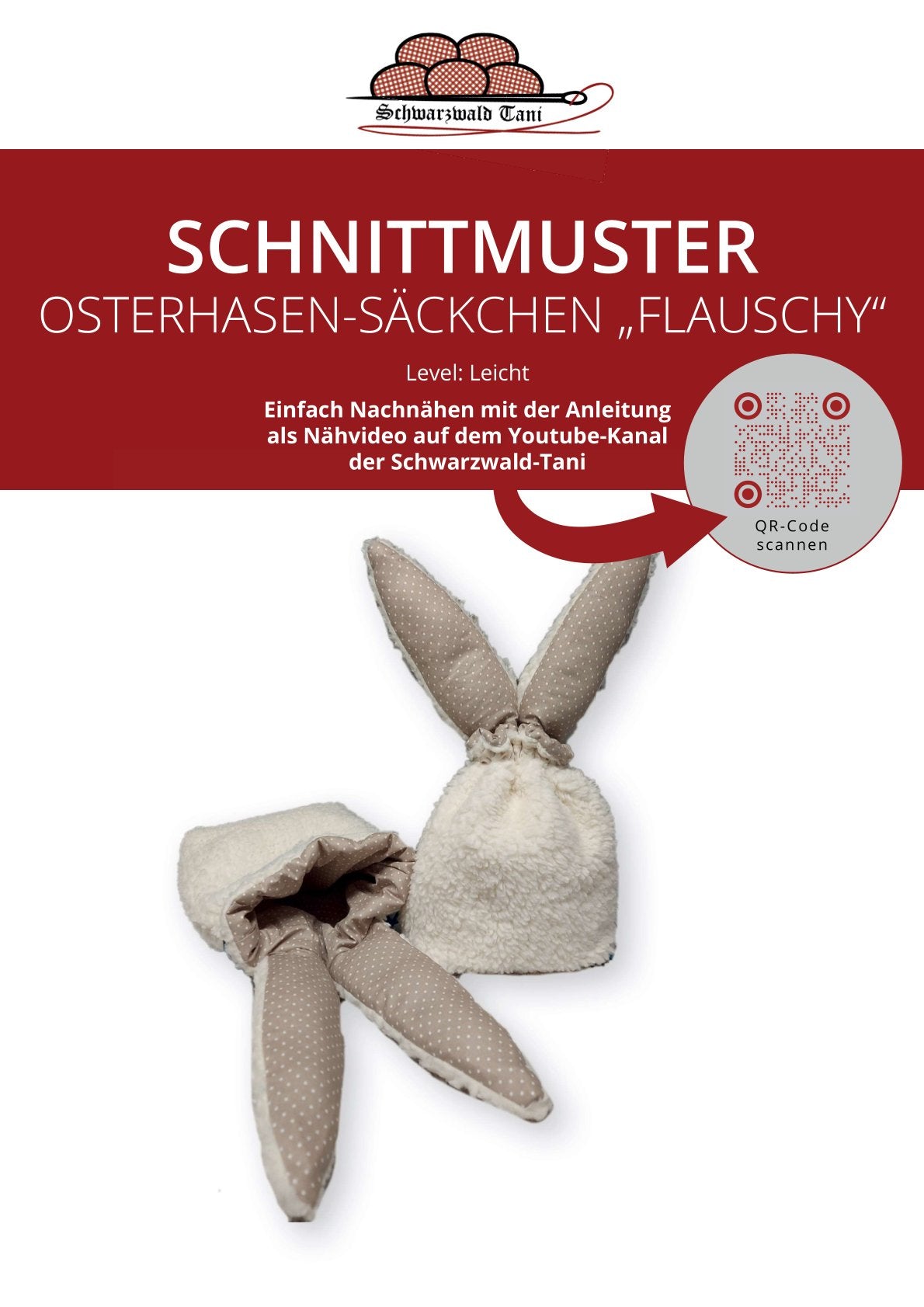 Freebie Osterhasen-Säckchen "Flauschi"