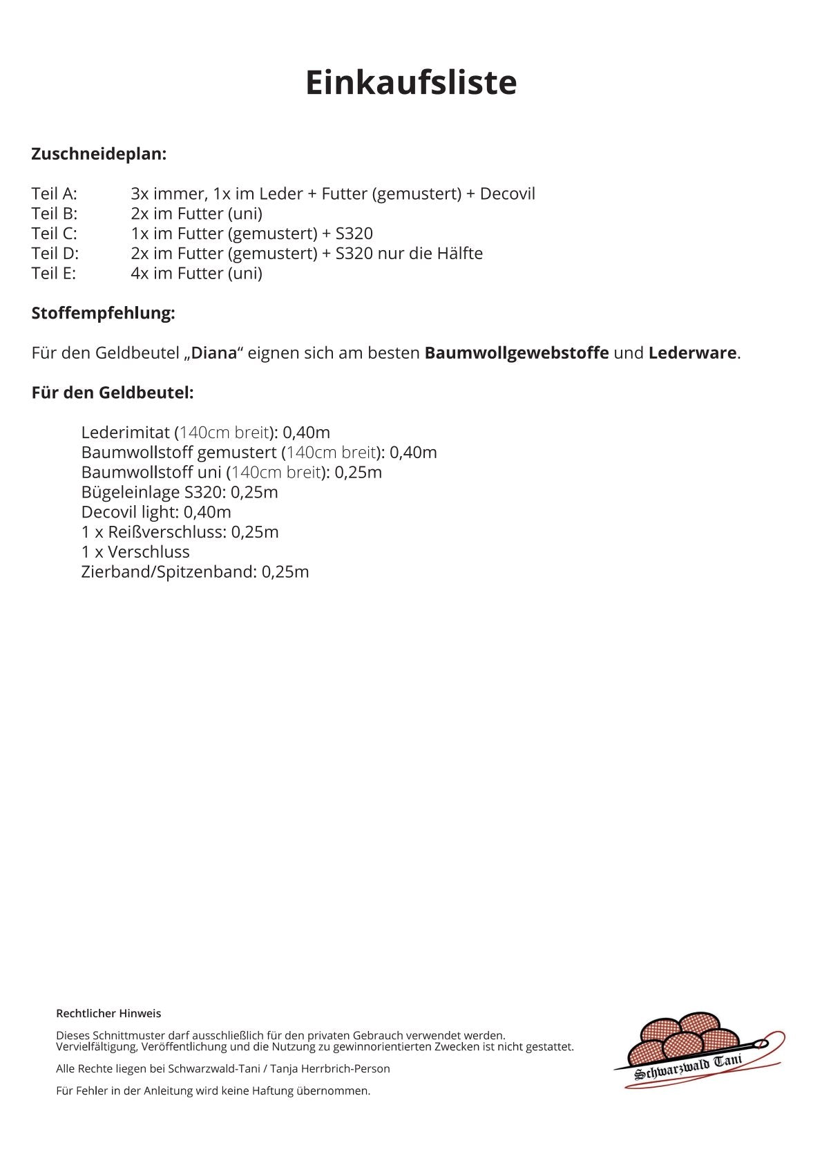 E-Book Geldbeutel DIANA