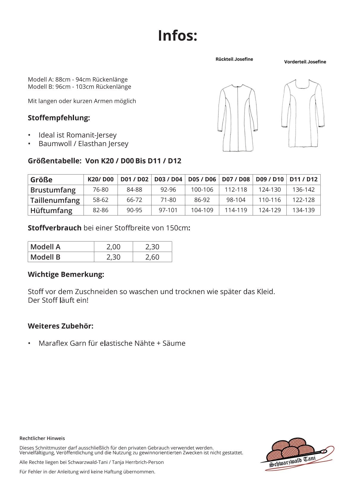 E-Book Jerseykleid JOSEFINE